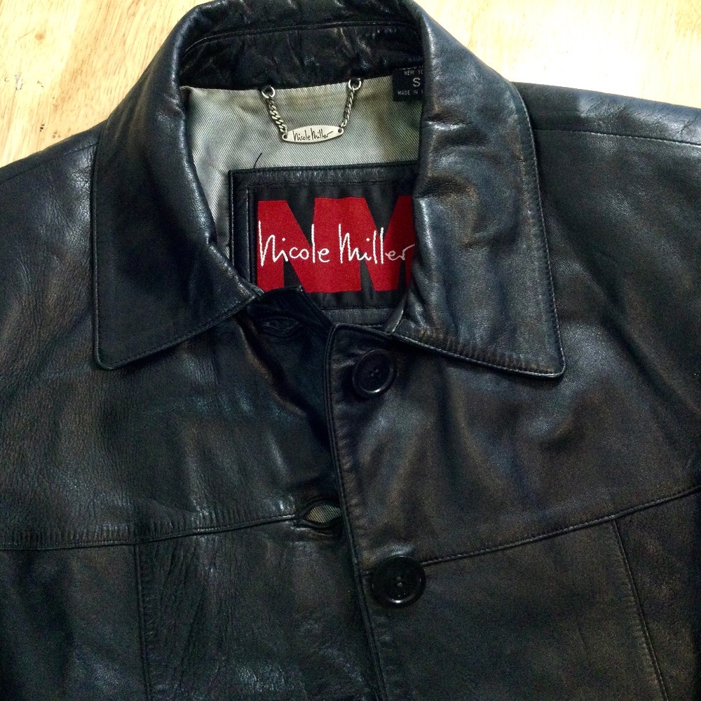 Nicole Miller Soft and Supple Leather Jacket,